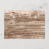 Rustikal rosa Holz und Laternen Begleitkarte (Rückseite)