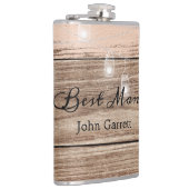 Rustikal rosa Holz und Laternen Flachmann (Rechts)