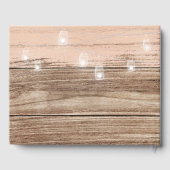 Rustikal rosa Holz und Laternen Gästebuch (Rückseite)