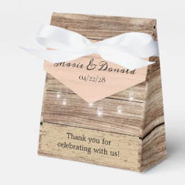 Rustikal rosa Holz und Laternen Geschenkschachtel