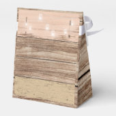 Rustikal rosa Holz und Laternen Geschenkschachtel (Rückseite)