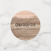 Rustikal rosa Holz und Laternen Konfetti (Klein Vorderseite)