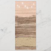 Rustikal rosa Holz und Laternen Menükarte (Rückseite)