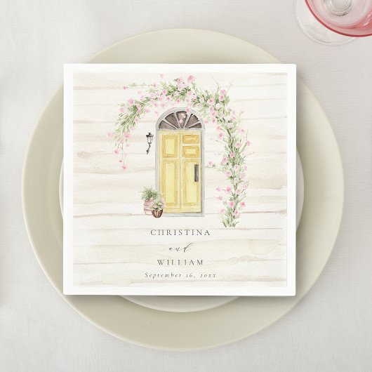 Rustikal Rosa Hütte Garden Beige Hochzeit Serviette