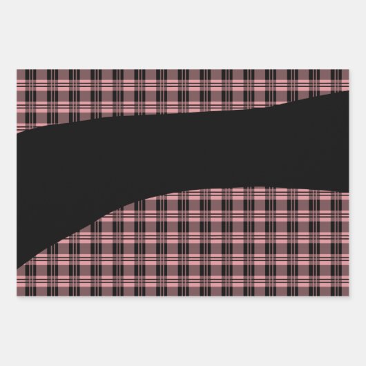 Rustikal rosa, kariert kariert geschenkpapier set (Vorderseite 3)