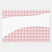 Rustikal rosa, kariert kariert geschenkpapier set (Vorderseite)