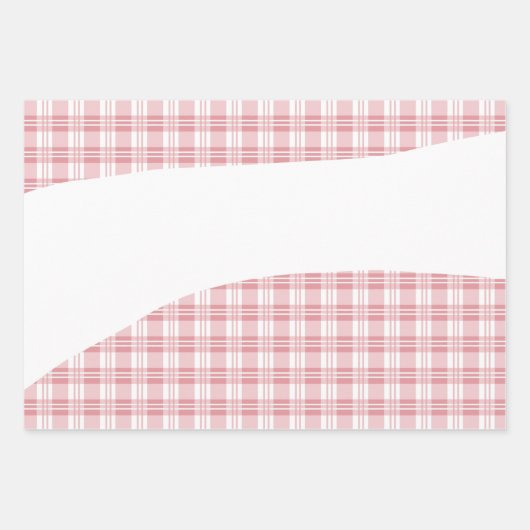Rustikal rosa, kariert kariert geschenkpapier set (Vorderseite)
