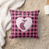 Rustikal rosa Karierter Niedlicher Fox Baby Kissen (Decke)