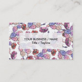 Rustikal-rosa Lavendel-Aquarellkaktus Visitenkarte (Vorderseite)