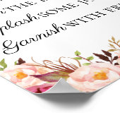 Rustikal rosa Mimosa Bar Sign Poster (Ecke)