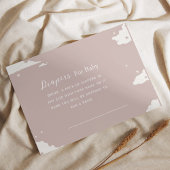 Rustikal-rosa Minimalwolkenwindeln für Baby Begleitkarte