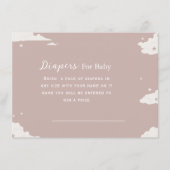 Rustikal-rosa Minimalwolkenwindeln für Baby Begleitkarte (Vorderseite)