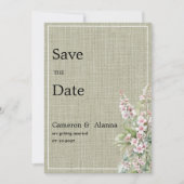 Rustikal rosa Minze botanische Blüte Save the Date Einladung (Vorderseite)