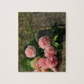 Rustikal rosa Peonys still life Puzzle (Vertikal)
