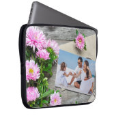 Rustikal rosa Personalisiertes Foto Muttertag Laptopschutzhülle (Vorne Rechts)