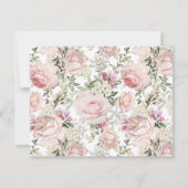 Rustikal rosa Rose Blumenbeerdigung Dankeskarte (Rückseite)
