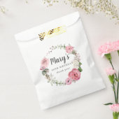 Rustikal Rosa Rose Floral 80. Geburtstag Geschenktütchen (Versiegelt)