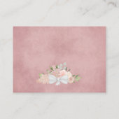 Rustikal rosa Rose Hochzeitswebsite Begleitkarte (Rückseite)