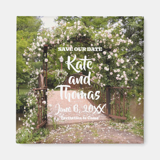 Rustikal rosa Rose Wedding Save the Date Magnet