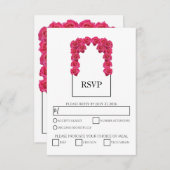 Rustikal rosa Rosen Optionen zum Hochzeitsessen RS RSVP Karte (Vorne/Hinten)