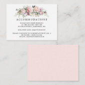 Rustikal rosa Rosenblütenwohnung Begleitkarte (Vorne/Hinten)