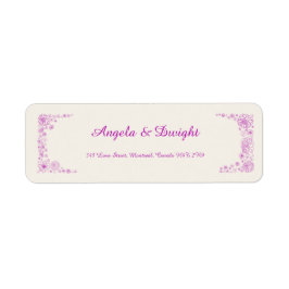 Rustikal rosa Rücksendeadresse