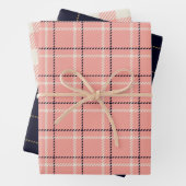 Rustikal rosa Urlaub Kariert und Tweed Geschenkpapier Set (Beispiel)