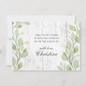 Rustikal rosa Vintager LKW Grüne Abschluss Dankeskarte (Rückseite)