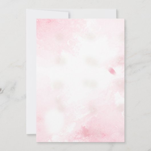 Rustikal rosa Wildblume Save the Date (Rückseite)