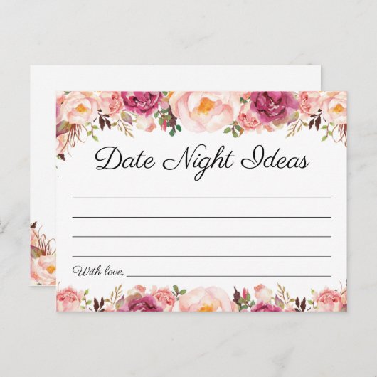 Rustikal rosafarbene Blumenkarte Postkarte (Vorne/Hinten)