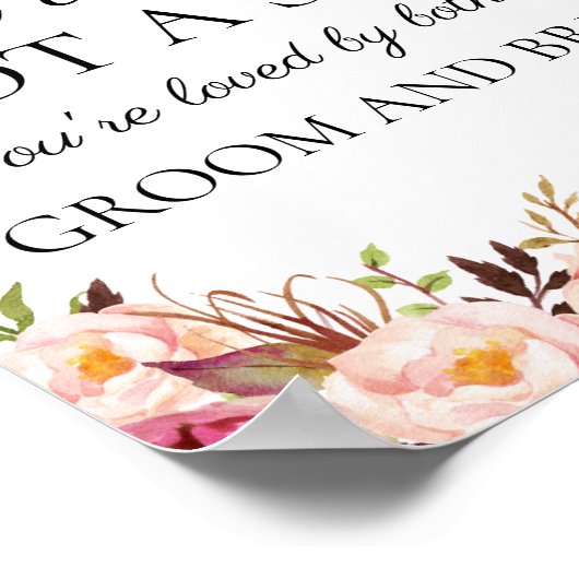 Rustikal rosafarbene Blüte Wählen Sie einen Platz, Poster (Ecke)