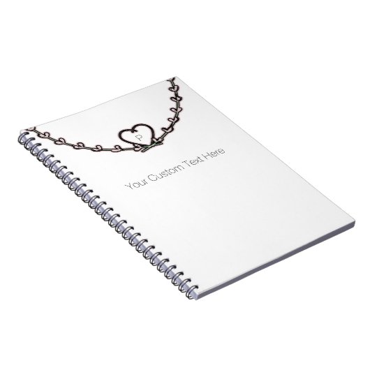 Rustikal rosafarbener Wein Personalisierter Chic Notizblock (Rechte Seite)