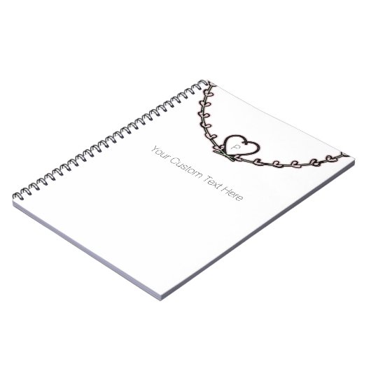 Rustikal rosafarbener Wein Personalisierter Chic Notizblock (Linke Seite)