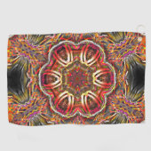 Rustikal-rote Braune Textur in verdorbenem Kaleido Golfhandtuch (Horizontal)