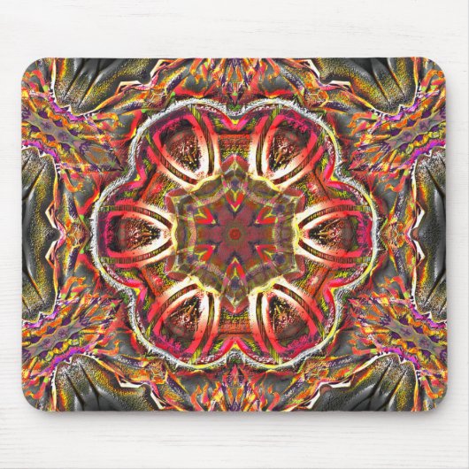 Rustikal-rote Braune Textur in verdorbenem Kaleido Mousepad (Vorne)