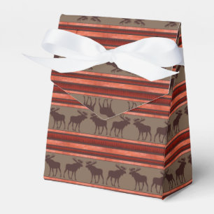 Rustikal-rotes Elchmaus-Zelt-Geschenkboxen Geschenkschachtel