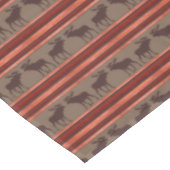 Rustikal rotes Elchmuster Baumwolltableklappen Tischdecke (Schrägansicht)