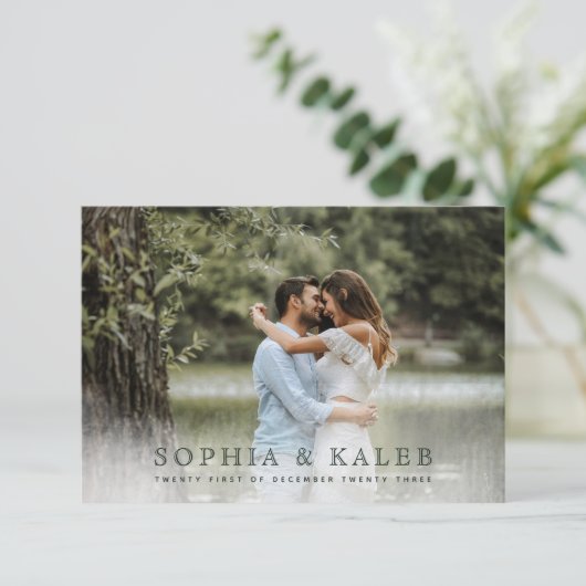 Rustikal RSVP Karte (Stehend Vorderseite)