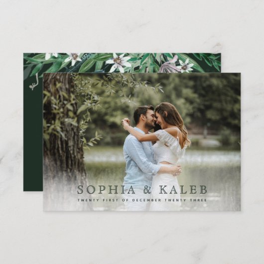 Rustikal RSVP Karte (Vorne/Hinten)