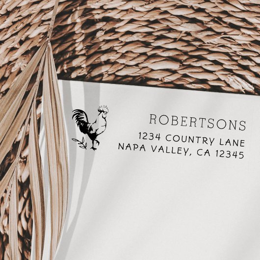 Rustikal | Rücksendeadresse von Familiennamen Gummistempel