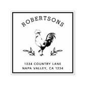 Rustikal | Rücksendeadresse von Familiennamen Permastempel (Design)