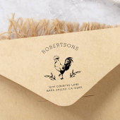 Rustikal | Rücksendeadresse von Familiennamen Permastempel