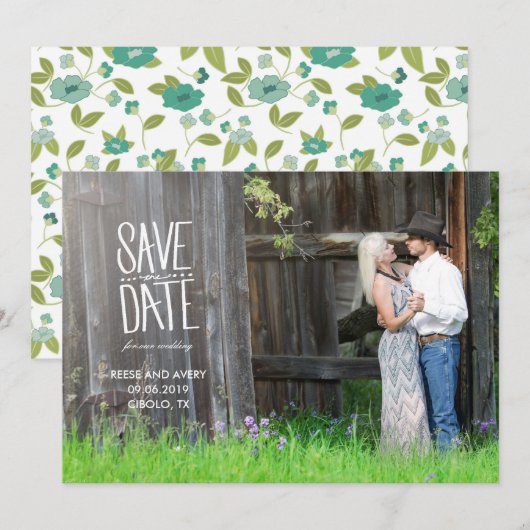rustikal Save the Date (Vorne/Hinten)