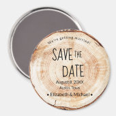 Rustikal Save the Date bedrucktes Holz einzigartig Magnet (Vorderseite/Rückseite)