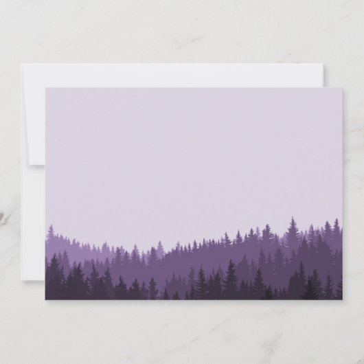 Rustikal Save the Date für eine Hochzeit lila (Rückseite)