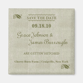 rustikal Save the Date Magnet