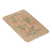 Rustikal Save the Date ohne Foto Einzigartige Hoch Magnet (Rechte Seite)