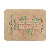 Rustikal Save the Date ohne Foto Einzigartige Hoch Magnet (Horizontal)