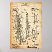 Rustikal | Saxophon - Patent Poster (Vorne)