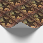 rustikal schicke Stallholz Texas Western Hochzeit Geschenkpapier (Ecke)